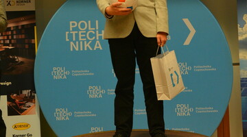 Zwycięzca III edycji konkursu Zarządzanie na medal Mateusz Gąska z Technicznych Zakładów Naukowych w Częstochowie 